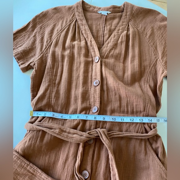 NWOT CASLON Cotton Gauze Belted Short SleeveJumpsuit - Picture 6 of 10